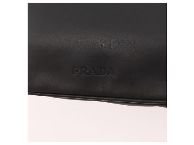 Borsa a Spalla PRADA in Pelle Grigio Argento Autentica 180150 Marrone - vista 10