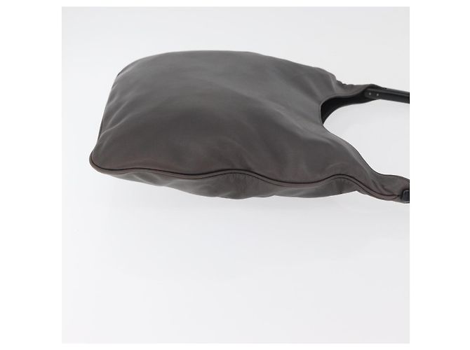 Borsa a Spalla PRADA in Pelle Grigio Argento Autentica 180150 Marrone - vista 3