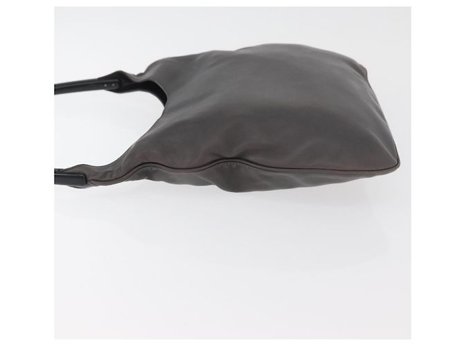 Borsa a Spalla PRADA in Pelle Grigio Argento Autentica 180150 Marrone - vista 4