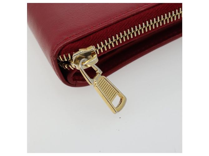 Cartera Bifold SAINT LAURENT de cuero rojo oro Auth bs35087 Roja Dorado - vista 8