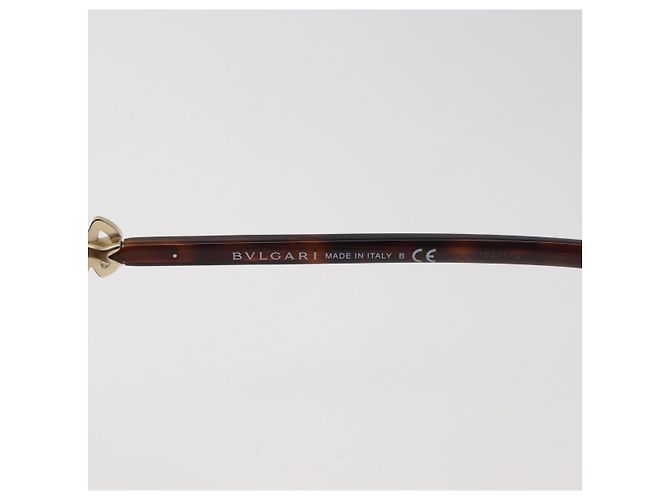 Bulgari Occhiali da sole BVLGARI motivo tartaruga plastica Brown Auth BA12628A - vista 10