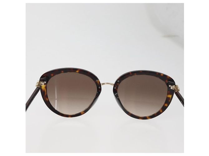 Bulgari Occhiali da sole BVLGARI motivo tartaruga plastica Brown Auth BA12628A - vista 3