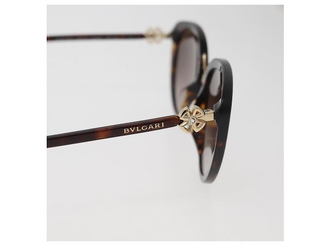 Bulgari Occhiali da sole BVLGARI motivo tartaruga plastica Brown Auth BA12628A - vista 7