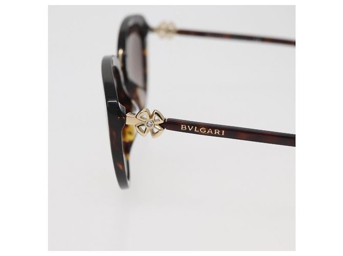 Bulgari Occhiali da sole BVLGARI motivo tartaruga plastica Brown Auth BA12628A - vista 9