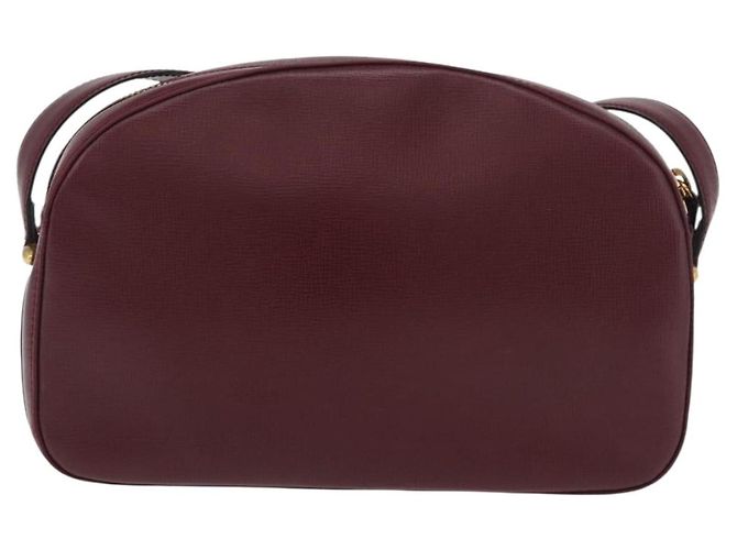 Borsa a Spalla CARTIER Must Line Pelle Bordeaux Oro Auth 180007 D'oro Bordò - vista 2
