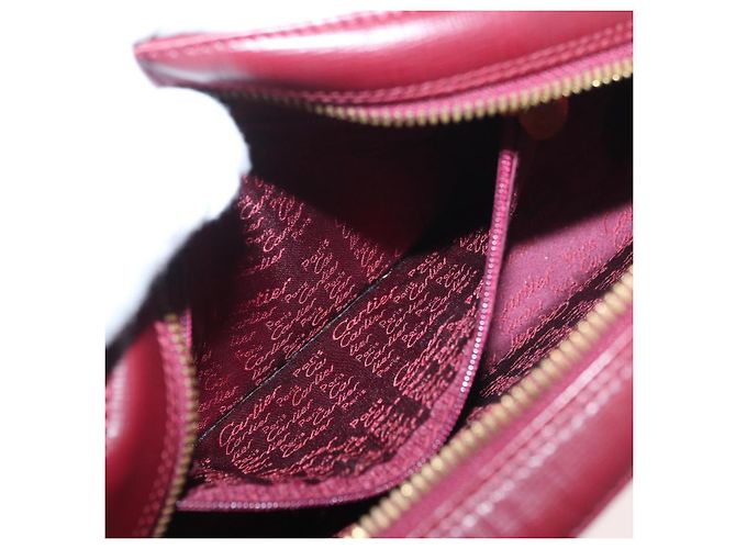 Borsa a Spalla CARTIER Must Line Pelle Bordeaux Oro Auth 180007 D'oro Bordò - vista 21