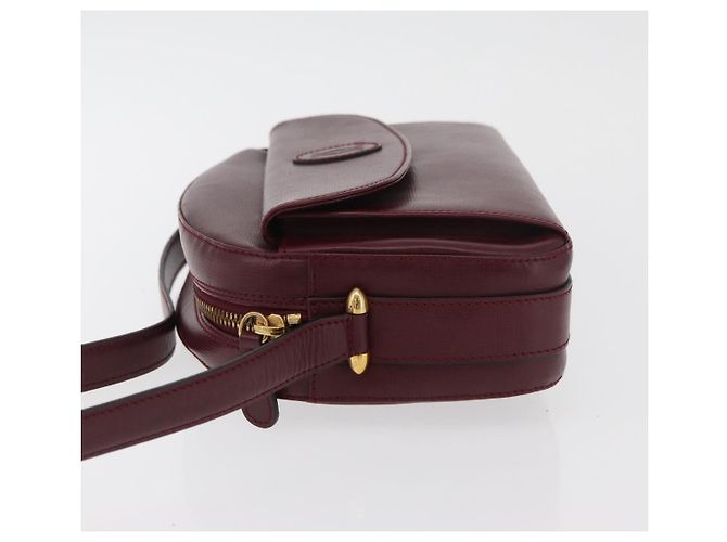 Borsa a Spalla CARTIER Must Line Pelle Bordeaux Oro Auth 180007 D'oro Bordò - vista 4