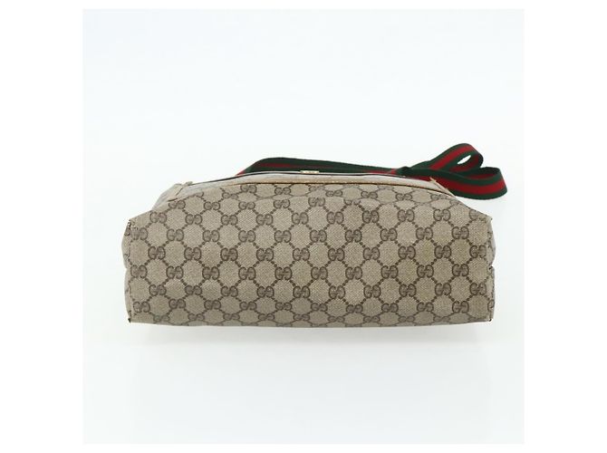 Borsa Tote GUCCI GG Supreme Web Sherry Line PVC Beige Red 40 02 003 Auth 180170 - vista 5