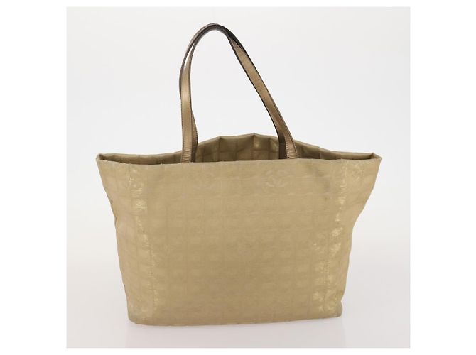 Borsa Tote CHANEL Nylon 2 Set Argento Beige CC Auth BA12495 - vista 11