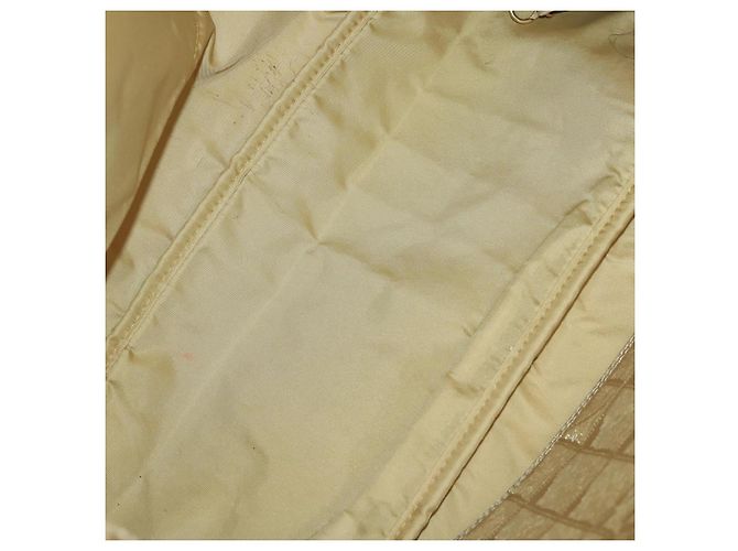 Borsa Tote CHANEL Nylon 2 Set Argento Beige CC Auth BA12495 - vista 17