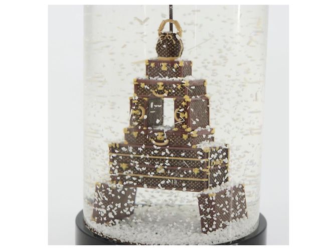 LOUIS VUITTON Trunk Tower Eiffel Tower Snow Globe plastic Clear LV Auth mr2481V - view 12