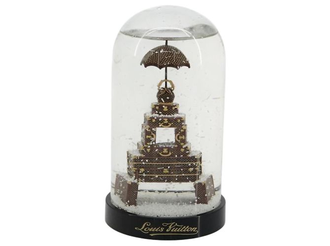 LOUIS VUITTON Trunk Tower Eiffel Tower Snow Globe plastic Clear LV Auth mr2481V - view 13