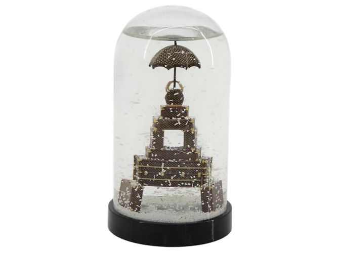 LOUIS VUITTON Trunk Tower Eiffel Tower Snow Globe plastic Clear LV Auth mr2481V - view 2