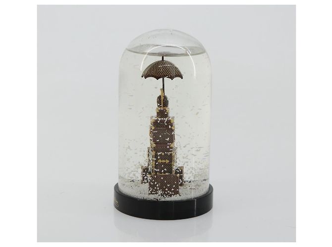 LOUIS VUITTON Trunk Tower Eiffel Tower Snow Globe plastic Clear LV Auth mr2481V - view 3