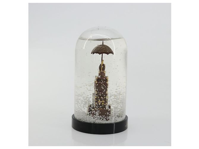 LOUIS VUITTON Trunk Tower Eiffel Tower Snow Globe plastic Clear LV Auth mr2481V - view 4