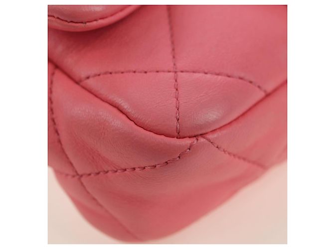 CHANEL Matelasse Chain Shoulder Bag Lamb Skin Pink Gold CC Auth 177321SAM Rosa D'oro - vista 8