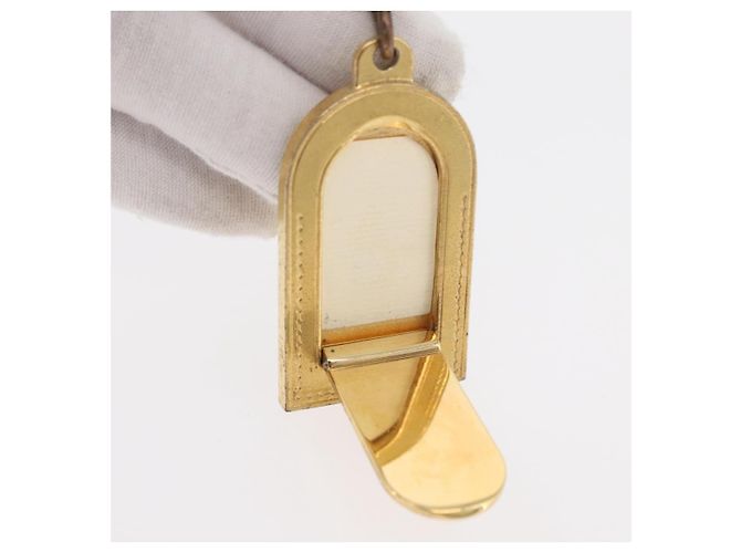 LOUIS VUITTON Portachiavi Address Key Ring metal Gold Tone LV Auth 179855 - vista 10