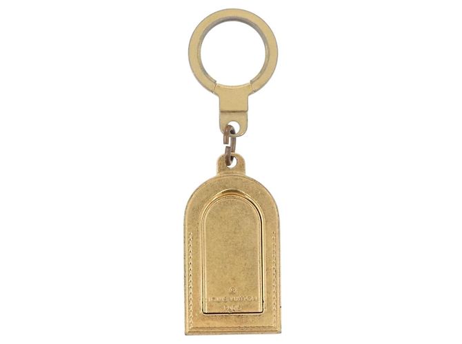 LOUIS VUITTON Portachiavi Address Key Ring metal Gold Tone LV Auth 179855 - vista 2