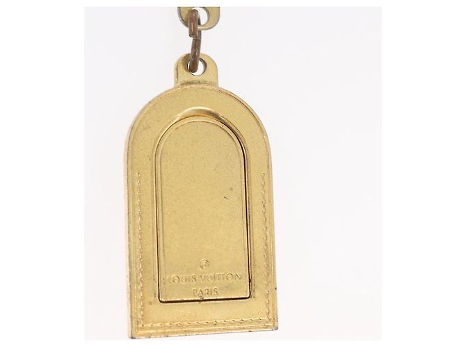 LOUIS VUITTON Portachiavi Address Key Ring metal Gold Tone LV Auth 179855 - vista 3