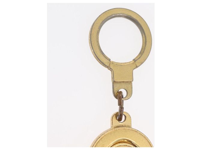 LOUIS VUITTON Portachiavi Address Key Ring metal Gold Tone LV Auth 179855 - vista 5