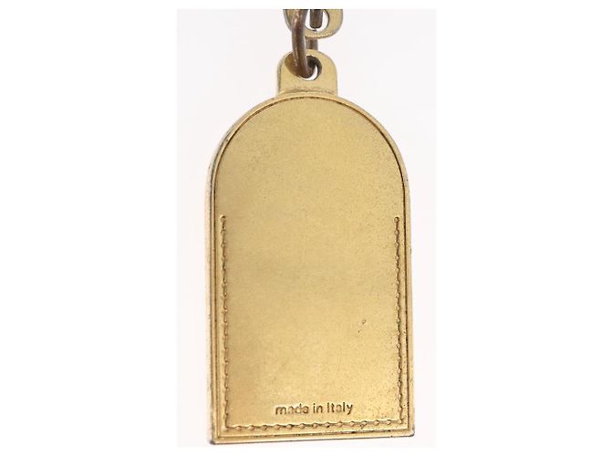 LOUIS VUITTON Portachiavi Address Key Ring metal Gold Tone LV Auth 179855 - vista 7