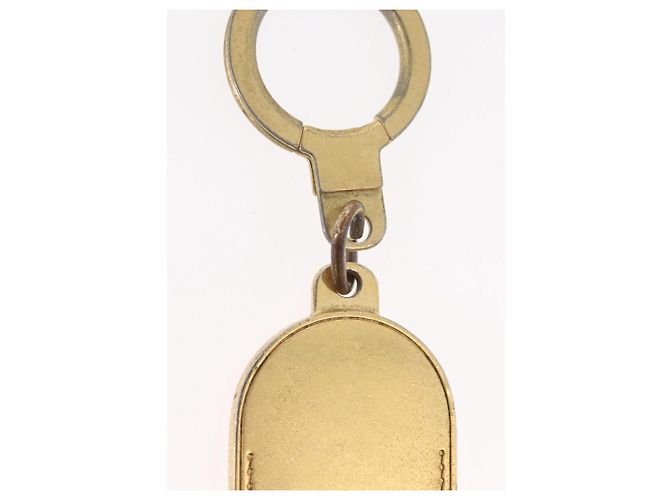 LOUIS VUITTON Portachiavi Address Key Ring metal Gold Tone LV Auth 179855 - vista 8