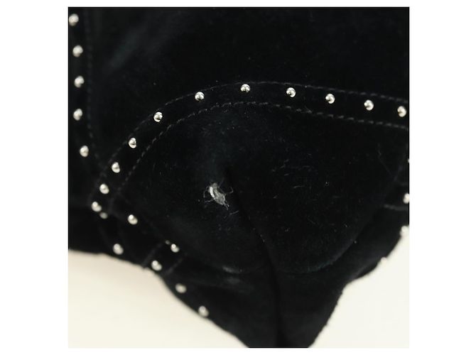 CHANEL 22 Borsa a Spalla con Cordino in Scamosciato Nero e Argento CC Auth BA12610SM - vista 15