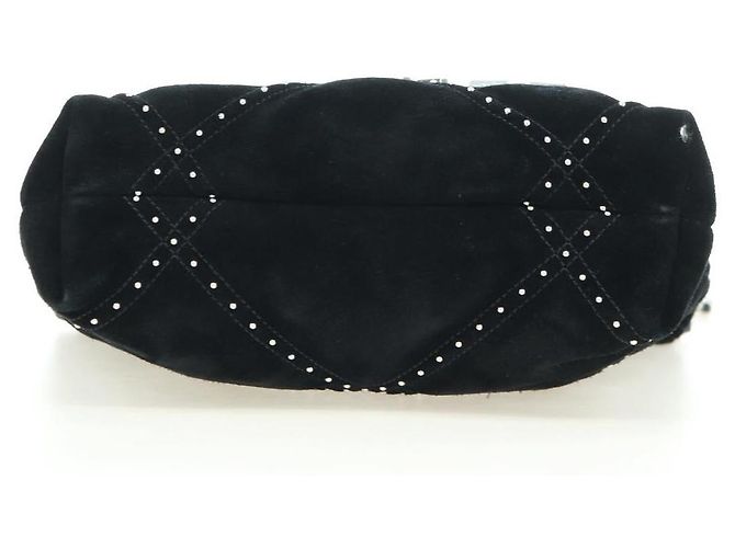 CHANEL 22 Borsa a Spalla con Cordino in Scamosciato Nero e Argento CC Auth BA12610SM - vista 5