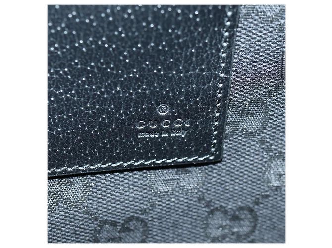 Clutch GUCCI Horsebit in pelle nera e oro 700524 Auth mr2429V Nero D'oro - vista 17