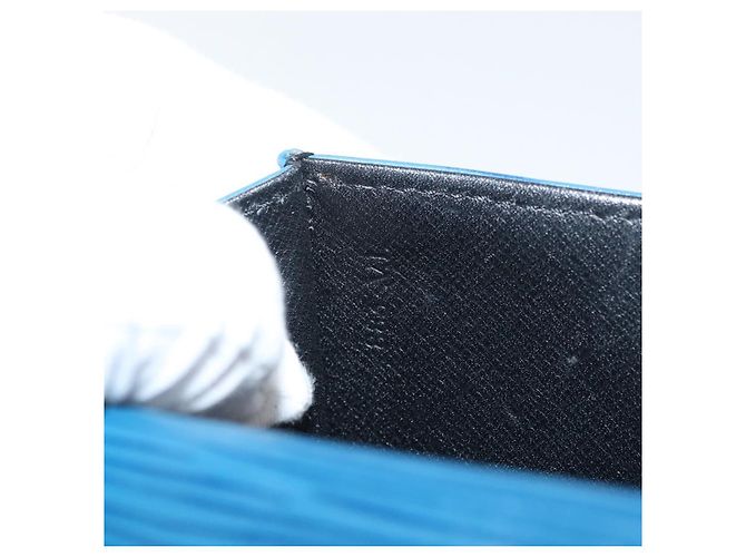 Clutch LOUIS VUITTON Epi Jena Blue M52715 LV Auth 177598 - vista 12