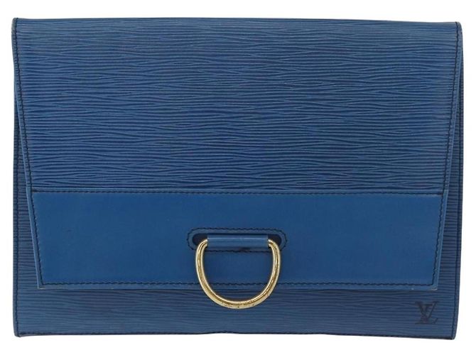 Clutch LOUIS VUITTON Epi Jena Blue M52715 LV Auth 177598 - vista 13