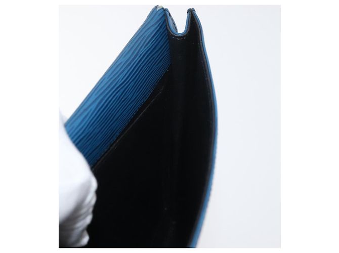Clutch LOUIS VUITTON Epi Jena Blue M52715 LV Auth 177598 - vista 19