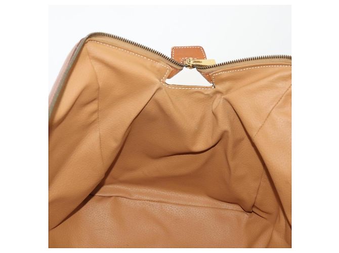 Céline Borsa Boston CELINE Macadam Canvas PVC Pelle 2way Marrone Oro Auth ep14007 D'oro - vista 21