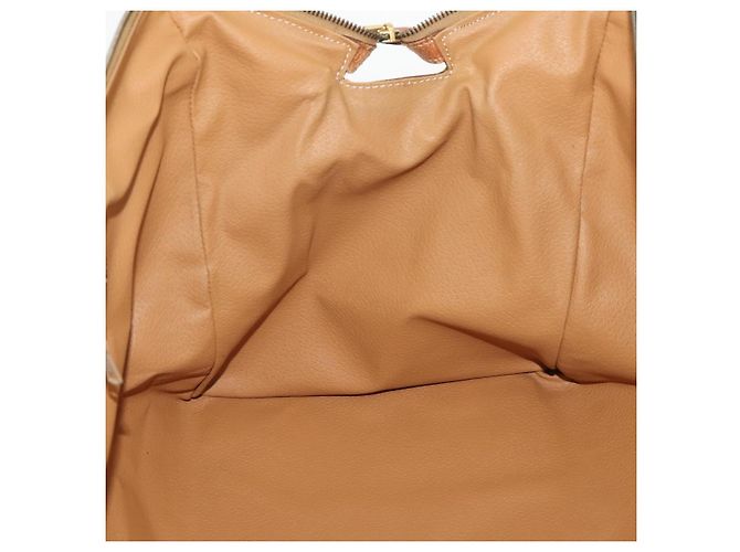 Céline Borsa Boston CELINE Macadam Canvas PVC Pelle 2way Marrone Oro Auth ep14007 D'oro - vista 22