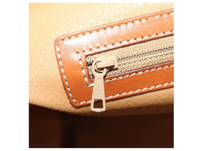 Céline Borsa Boston CELINE Macadam Canvas PVC Pelle 2way Marrone Oro Auth ep14007 D'oro - vista 24