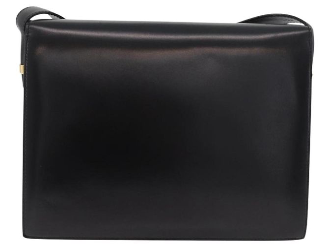 Céline CELINE Schultertasche aus Leder Schwarz Gold Auth ep14468V Golden - Ansicht 2