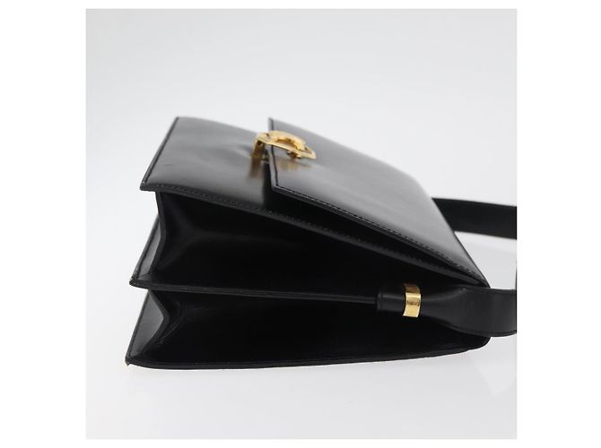 Céline CELINE Schultertasche aus Leder Schwarz Gold Auth ep14468V Golden - Ansicht 3