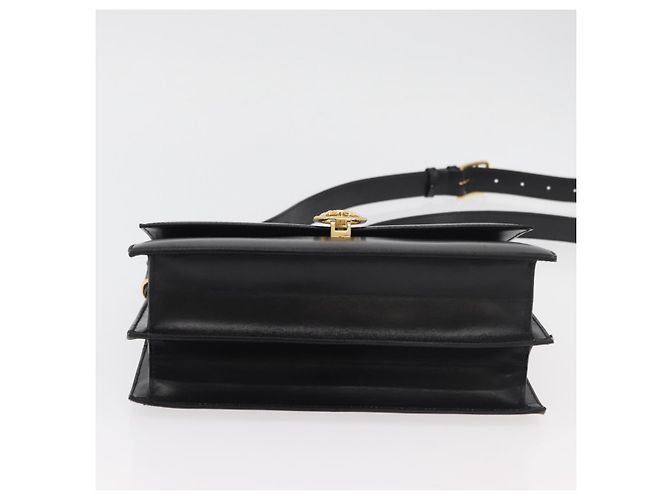 Céline CELINE Schultertasche aus Leder Schwarz Gold Auth ep14468V Golden - Ansicht 5