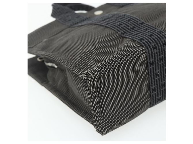 Hermès HERMES Her LinePM Handtasche Canvas Grau Silber Authentisch 179763A Braun - Ansicht 14