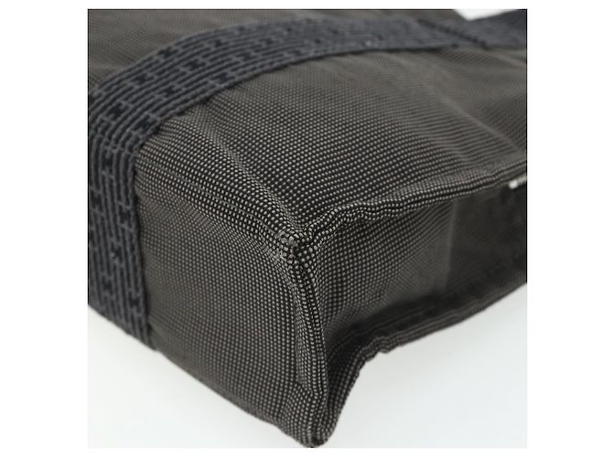 Hermès HERMES Her LinePM Handtasche Canvas Grau Silber Authentisch 179763A Braun - Ansicht 15