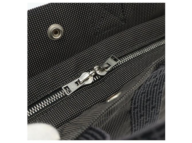 Hermès HERMES Her LinePM Handtasche Canvas Grau Silber Authentisch 179763A Braun - Ansicht 17