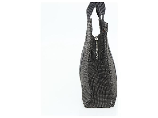 Hermès HERMES Her LinePM Handtasche Canvas Grau Silber Authentisch 179763A Braun - Ansicht 4