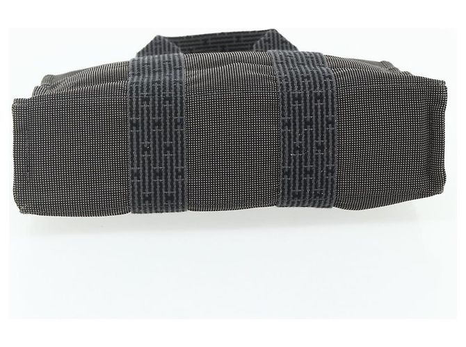Hermès HERMES Her LinePM Handtasche Canvas Grau Silber Authentisch 179763A Braun - Ansicht 5