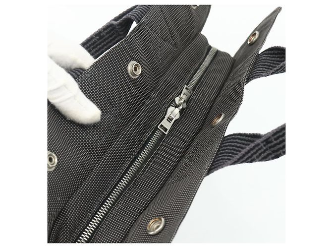 Hermès HERMES Her LinePM Handtasche Canvas Grau Silber Authentisch 179763A Braun - Ansicht 6