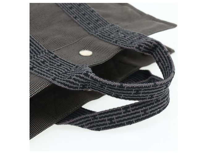 Hermès HERMES Her LinePM Handtasche Canvas Grau Silber Authentisch 179763A Braun - Ansicht 7