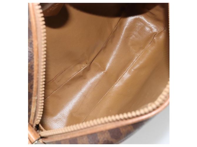 Céline Borsa a Spalla CELINE Macadam Canvas PVC Pelle Marrone Oro Auth BA12535 D'oro - vista 10