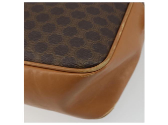 Céline Borsa a Spalla CELINE Macadam Canvas PVC Pelle Marrone Oro Auth BA12535 D'oro - vista 15