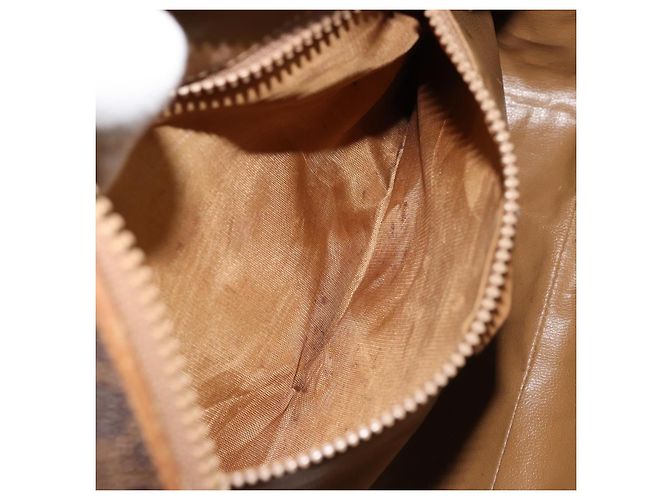 Céline Borsa a Spalla CELINE Macadam Canvas PVC Pelle Marrone Oro Auth BA12535 D'oro - vista 23