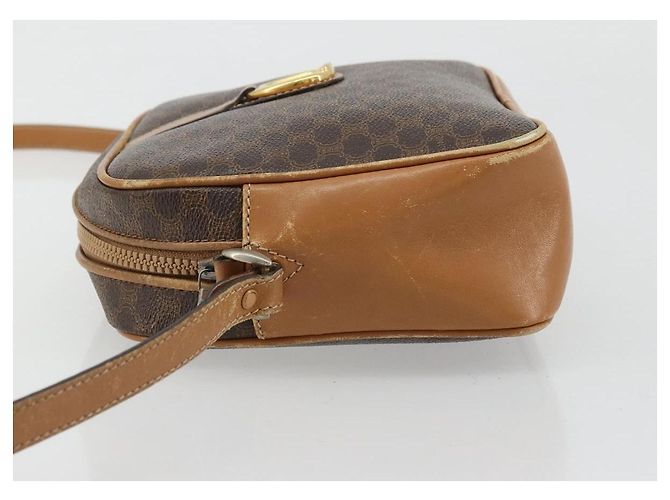 Céline Borsa a Spalla CELINE Macadam Canvas PVC Pelle Marrone Oro Auth BA12535 D'oro - vista 4
