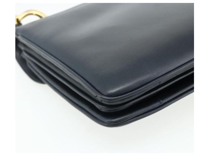 Céline Borsa CELINE in pelle blu navy e oro Auth mr2438 D'oro - vista 16